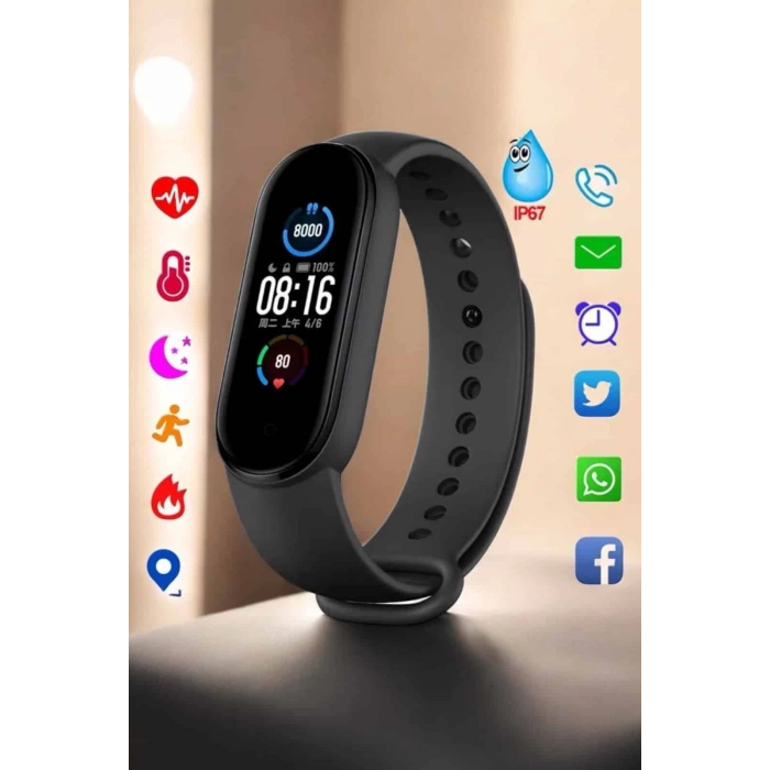 CEYLAN ADAM Akıllı Bileklik Fitness ve Sağlık İçin Akıllı Bileklik Adım Sayar, Kalp Atışı, Uyku İzleme