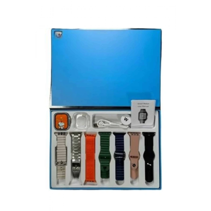 CEYLAN ADAM Akıllı Saat 7 Kordon Hediyeli Takvim Alarm Nabız Ölçer Bildirim Görme Sesli Görüşme