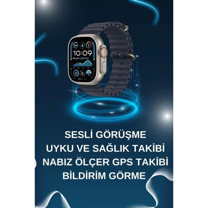CEYLAN ADAM Akıllı Saat Bluetooth Bağlantılı NFC ve GPS Uyumlu Nabız Ölçer Sesli Görüşme