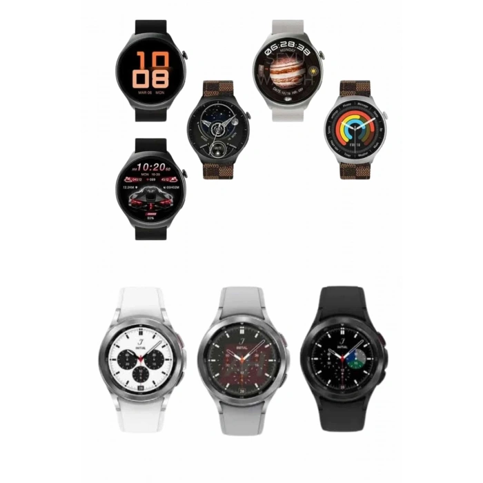 CEYLAN ADAM Akıllı Saat Bluetooth Bağlantılı Yuvarlak Ekran Plastik Kordonlu