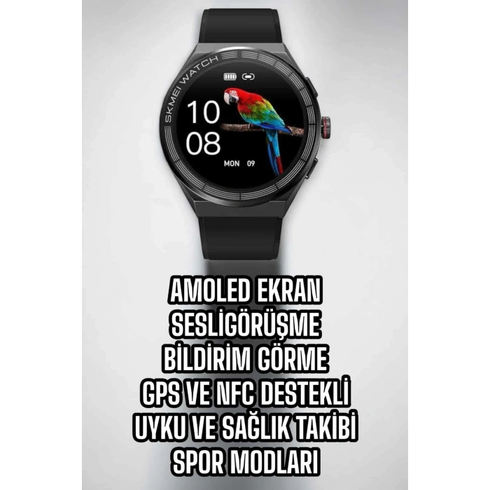 CEYLAN ADAM Akıllı Saat Dokunmatik Ekran Sesli Görüşme ve Bildirim Görme Sağlık Takibi