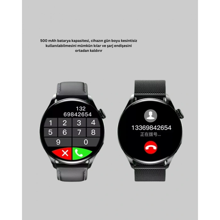 CEYLAN ADAM Akıllı Saat GPS Destekli Sesli Görüşme 500 mAh Nabız Uyku Takipli