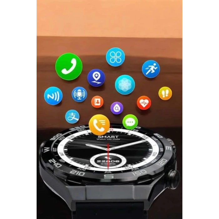 CEYLAN ADAM Akıllı Saat Yeni Nesil Bluetooth Bağlantılı Uyku ve Sağlık Takibi NFC ve GPS