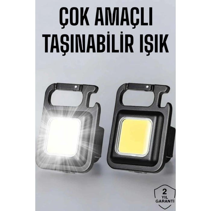 CEYLAN ADAM Anahtarlık Çok Amaçlı Mıknatıslı Taşınabilir Işık Led Şarjlı