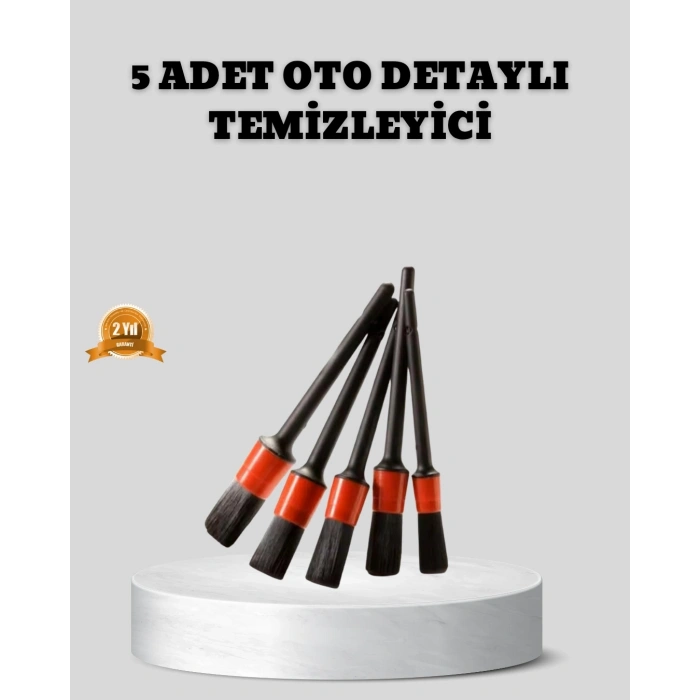 CEYLAN ADAM Araç Detay Temizlik Fırçası 5’li Set Çizmeyen Kıl Çok Yönlü Kullanım