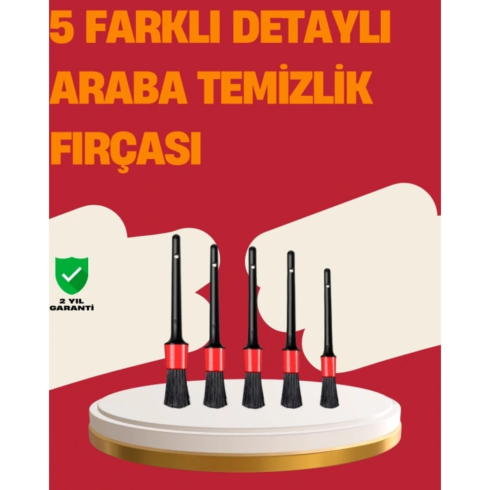CEYLAN ADAM Araç İçi Detaylı Temizlik Seti-Araba Jant ve İç Yüzey Temizlik Fırçaları