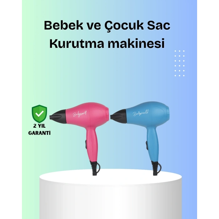 CEYLAN ADAM Bebek Dostu Mini Fön – Statik Elektrik Azaltıcı Anion Teknolojisi