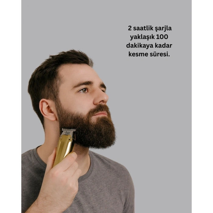 CEYLAN ADAM Berber Tipi Saç Sakal Kesme Makinesi USB Şarjlı Sessiz Motorlu