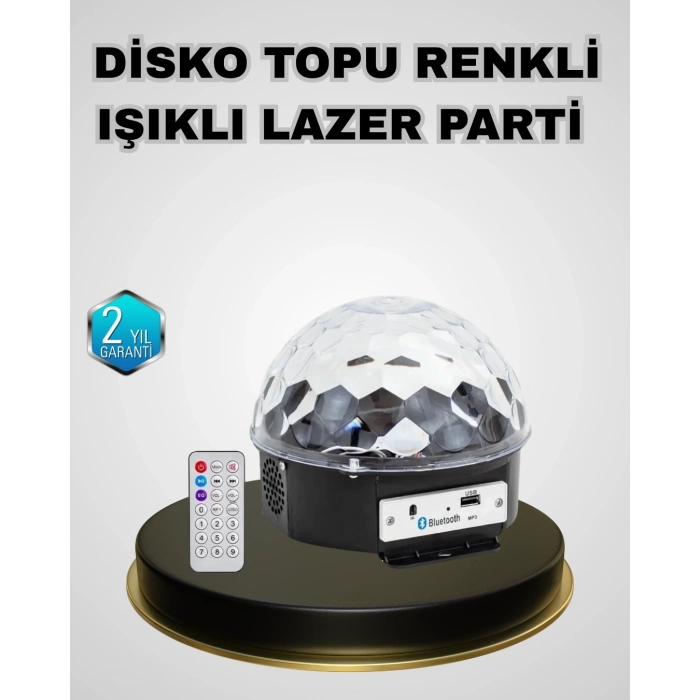 CEYLAN ADAM Bluetooth Hoparlörlü LED Disko Işığı Müzik Ritim Duyarlı ve Taşınabilir