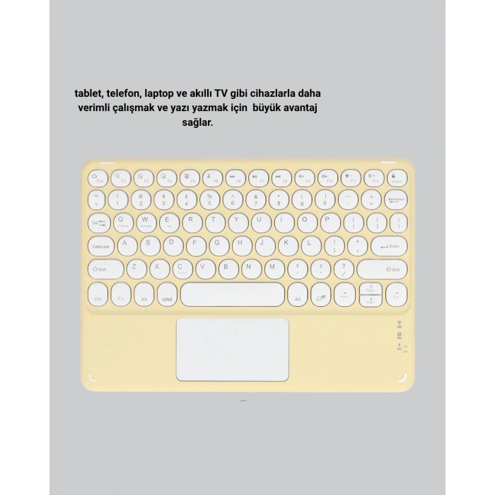CEYLAN ADAM Bluetooth Kablosuz Klavye – İnce Slim Model, Tablet ve Akıllı TV Uyumlu, Sessiz Tuşlu Taşınabilir Klavye