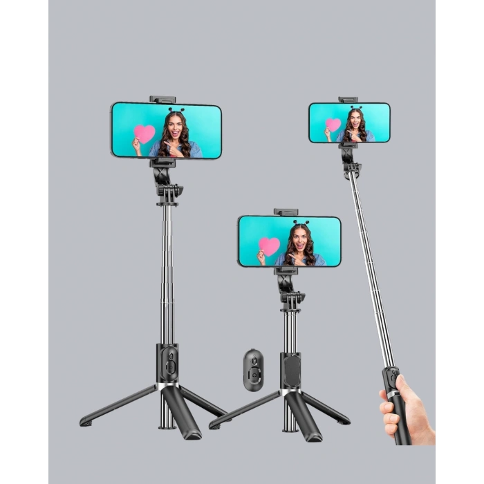 CEYLAN ADAM Bluetooth Selfie Çubuğu – 360° Dönebilen Başlık, Kablosuz Bağlantı