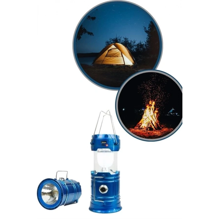 CEYLAN ADAM Büyük Boy Güneş Enerjili Kamp Feneri Işıldak Lamba USB Şarjlı