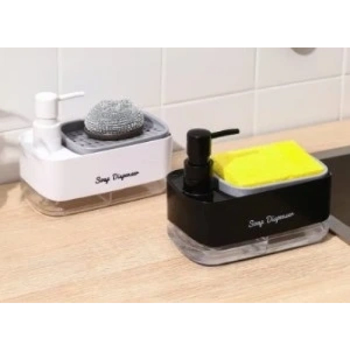 CEYLAN ADAM Çift Hazneli Sıvı Sabunluk ve Süngerlik Hazneli