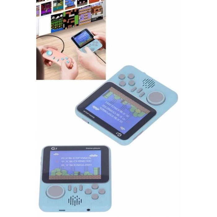 CEYLAN ADAM Çift Konsol 666 Adet Retro Oyun El Atarisi Taşınabilir 3.5 İnç Ekran