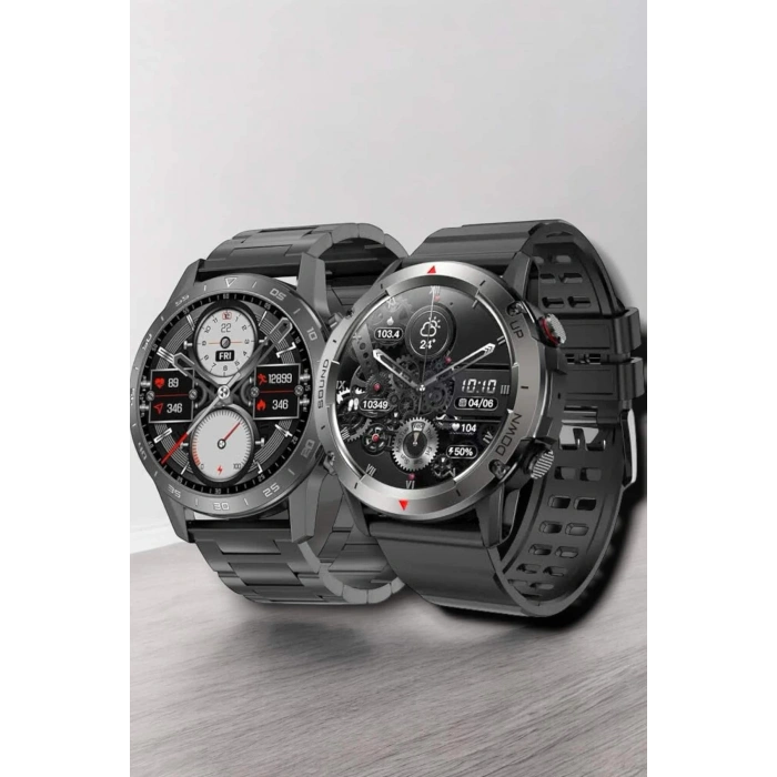 CEYLAN ADAM Çift Kordonlu Yüksek Çözünürlüklü Akıllı Saat Uyku İzleyici & Spor Modları