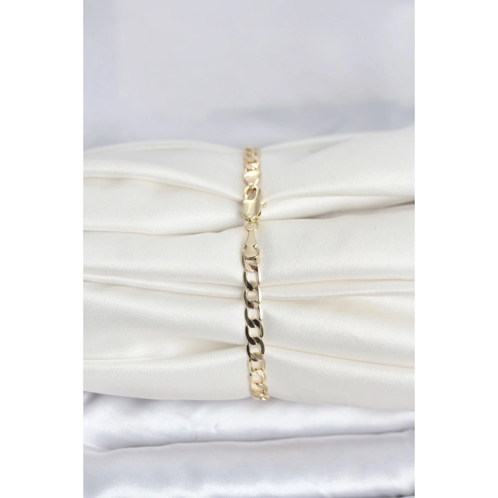 Mey İthalat® CM 14K Gold Renk Halka Zincir Model Kadın Bileklik
