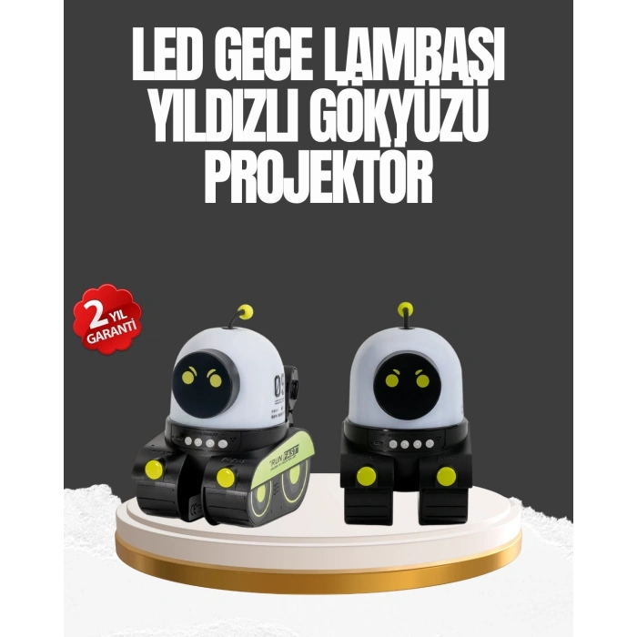 CEYLAN ADAM Çocuk Odası İçin Müzikli ve Işıklı Robot Projektör