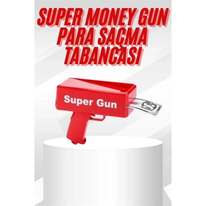 CEYLAN ADAM Çocuklara Özel Eğlenceli Para Saçma Makinası Parti Oyuncağı Kırmızı