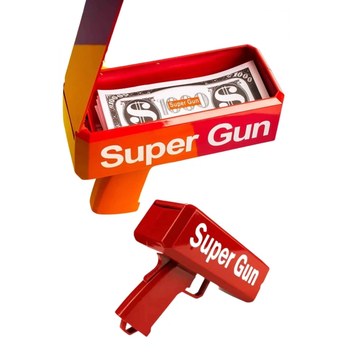 CEYLAN ADAM Çocuklara Özel Eğlenceli Para Saçma Makinası Parti Oyuncağı Kırmızı