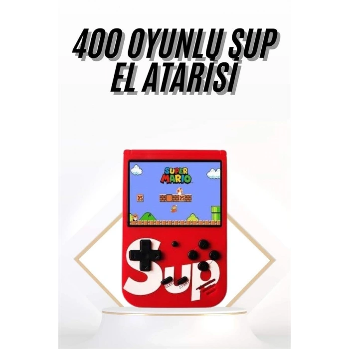 CEYLAN ADAM Çocuklara Özel Taşınabilir Sup El Atarisi 400 Oyunlu Nostaljik Oyun Konsolu
