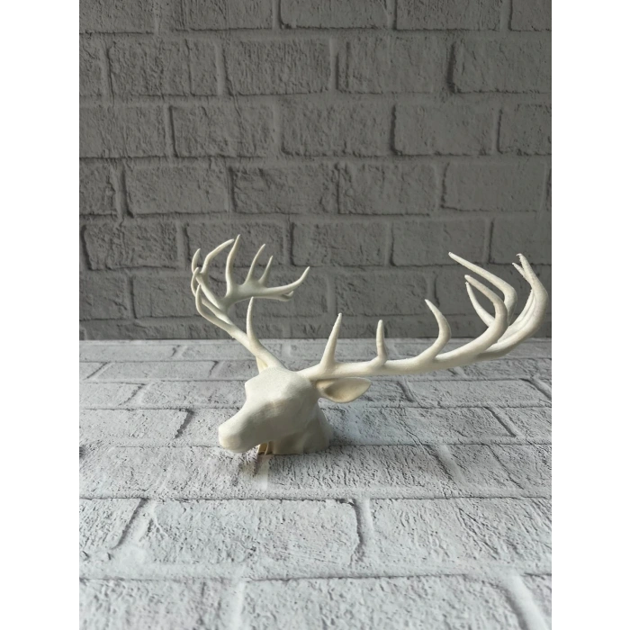 CEYLAN ADAM Dekoratif Geyik Başı Heykel 25 cm Modern Minimal Tasarım
