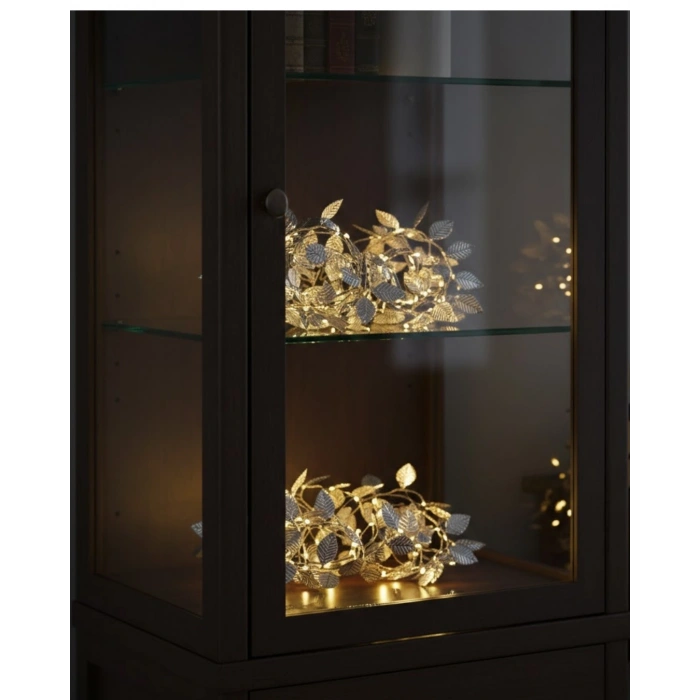 CEYLAN ADAM Dekoratif Gümüş Yaprak LED Aydınlatma Pilli Şık Ortam Işığı