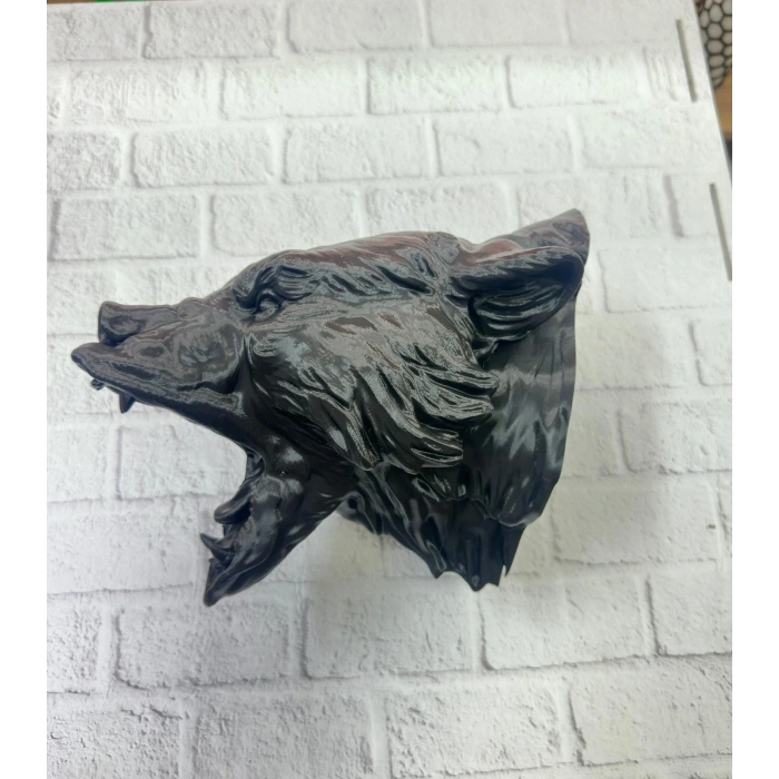 CEYLAN ADAM Dekoratif Siyah Ayı Duvar Heykeli Asılabilir Hediyelik 25x19 cm