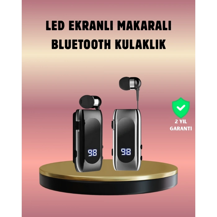 CEYLAN ADAM Dijital Göstergeli Bluetooth Kulaklık – Klipsli ve Şık Tasarım