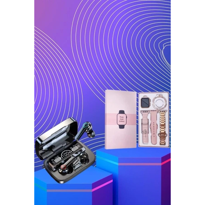 CEYLAN ADAM Dijital Göstergeli Powerbank Bluetooth Kulaklık ve Yeni Nesil Amoled Ekran Akıllı Saat