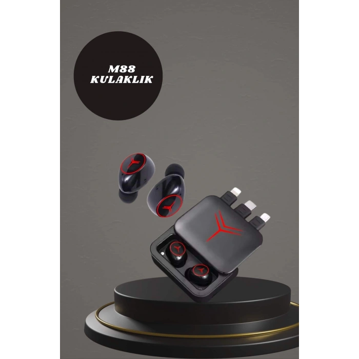 CEYLAN ADAM Dijital Göstergeli Powerbank Kablosuz Kulaklık ve 7 Kordonlu Yeni Nesil Akıllı Saat Dokunmatik Kontrol