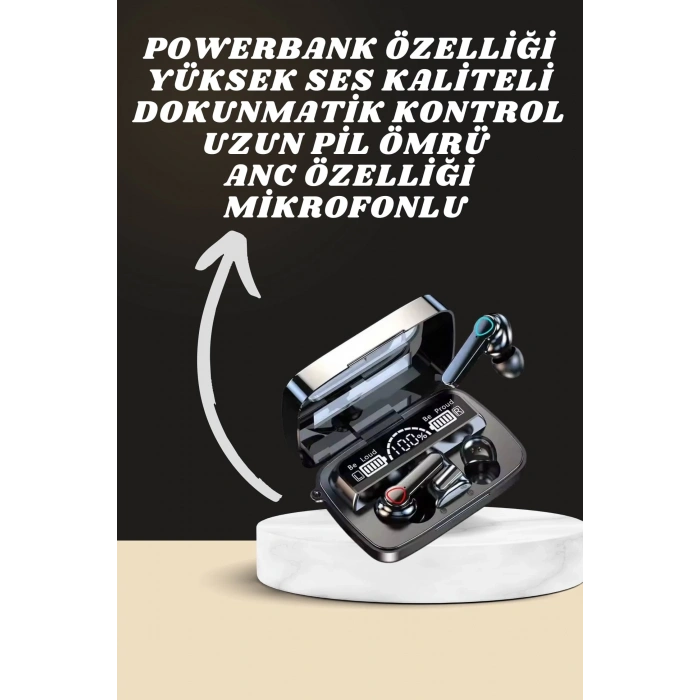 CEYLAN ADAM Dijital Göstergeli Powerbank Kulaklık ve 7 Kordonlu Yeni Nesil Akıllı Saat Amoled Ekran