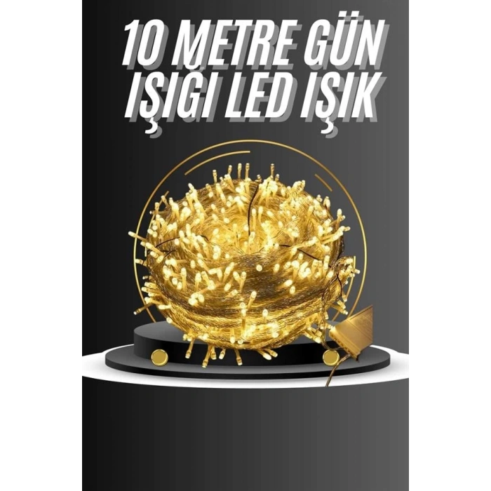 CEYLAN ADAM Dış Mekan Led Aydınlatma 10 Metre Gün Işığı Led Işık Pilli