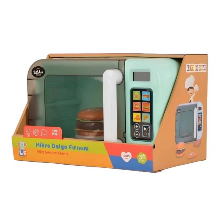CEYLAN ADAM  Dokunmatik Ekranlı Işıklı ve Sesli Oyuncak Mikrodalga Fırın