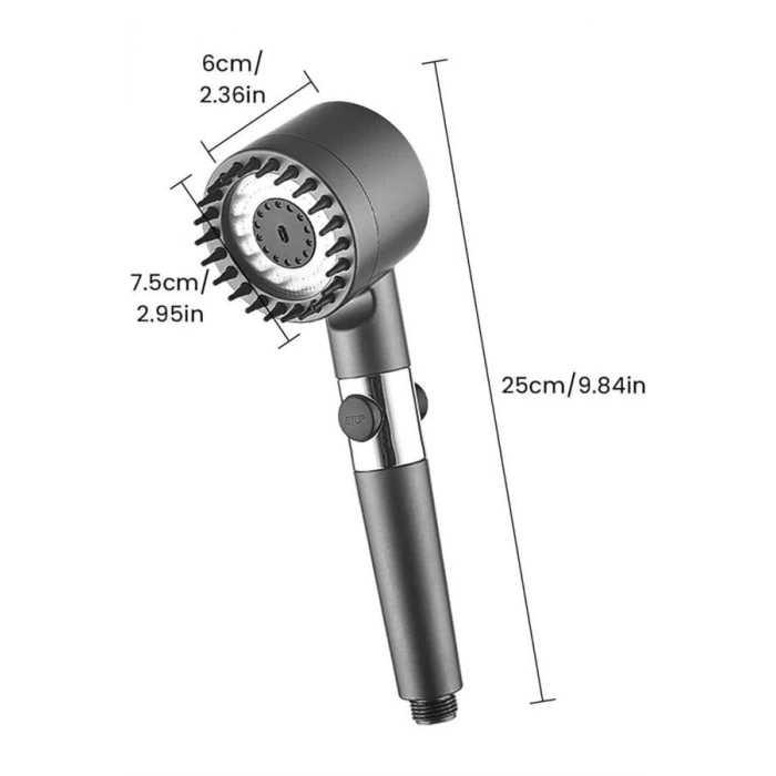 CEYLAN ADAM Duş Başlığı Profesyonel Masaj Başlıklı 3 Modlu Yeni Nesil Masaj Uçlu Su Tasarruflu