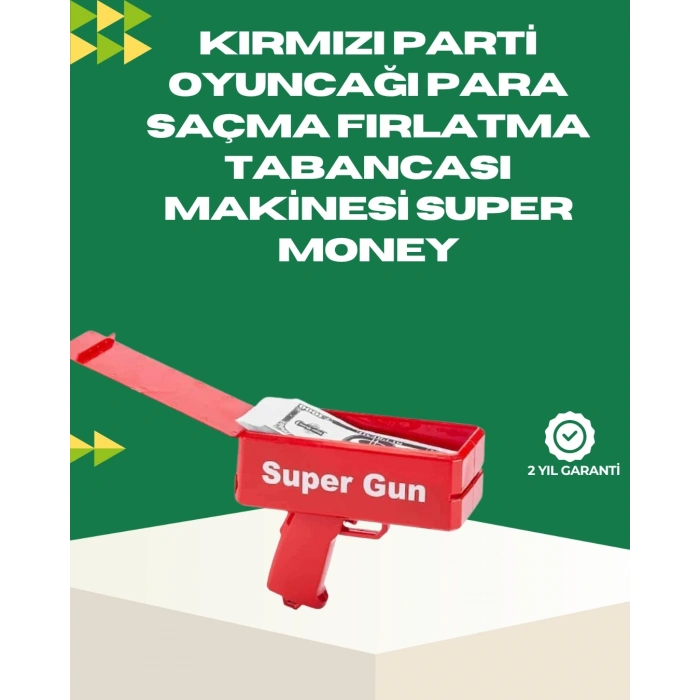 CEYLAN ADAM Elektrikli Money Gun Oyuncak Parti Tabancası