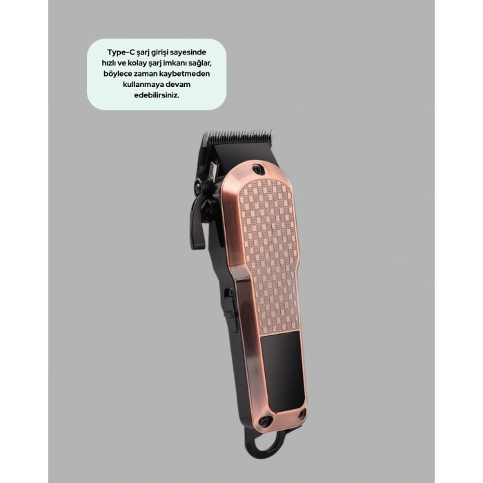 CEYLAN ADAM Erkek Bakım Makinesi – LCD Ekranlı 7000RPM Şarjlı Saç ve Sakal Kesme Cihazı