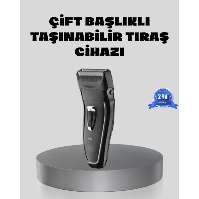 CEYLAN ADAM Erkek Tıraş Makinesi Kablosuz Kuru Tıraş Folyo Başlık Yıkanabilir Gövde