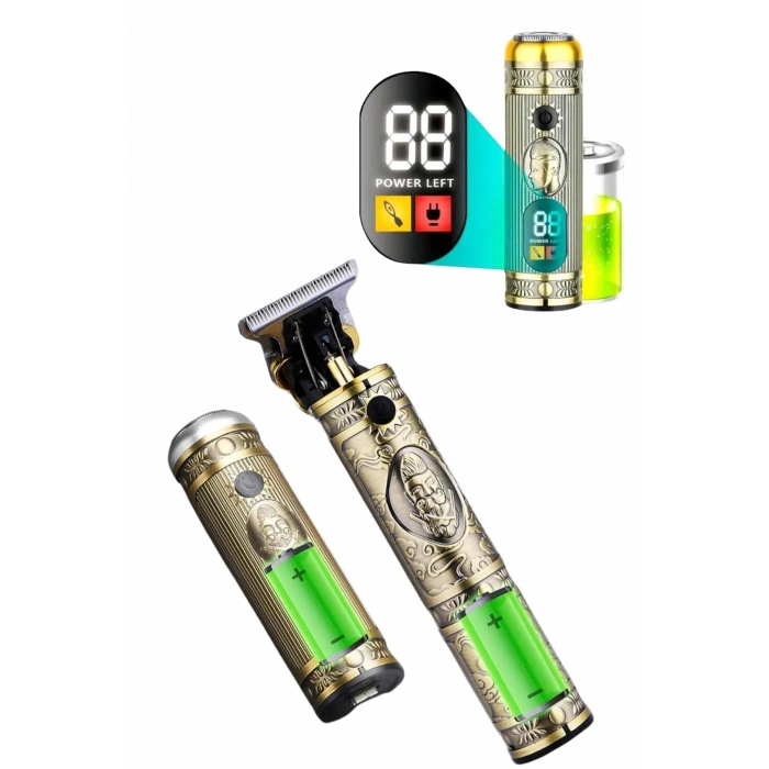 CEYLAN ADAM Erkeklere Özel 3 Başlıklı Tıraş Makinesi Saç Sakal Ense Kulak Tıraşına Uygun