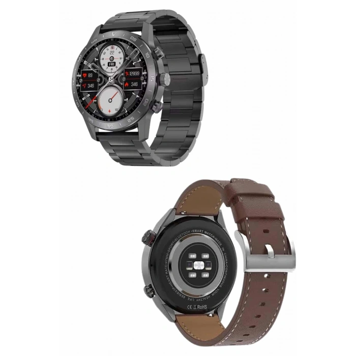 CEYLAN ADAM Erkeklere Özel Akıllı Saat Çelik Kordon Bluetooth Bağlantılı İOS ve Android Uyumlu