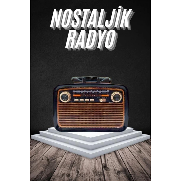 CEYLAN ADAM Eskitme Nostalji Tasarımlı Bluetoothlu Nostalji Radyo Ahşap Nostaljik Görünümlü