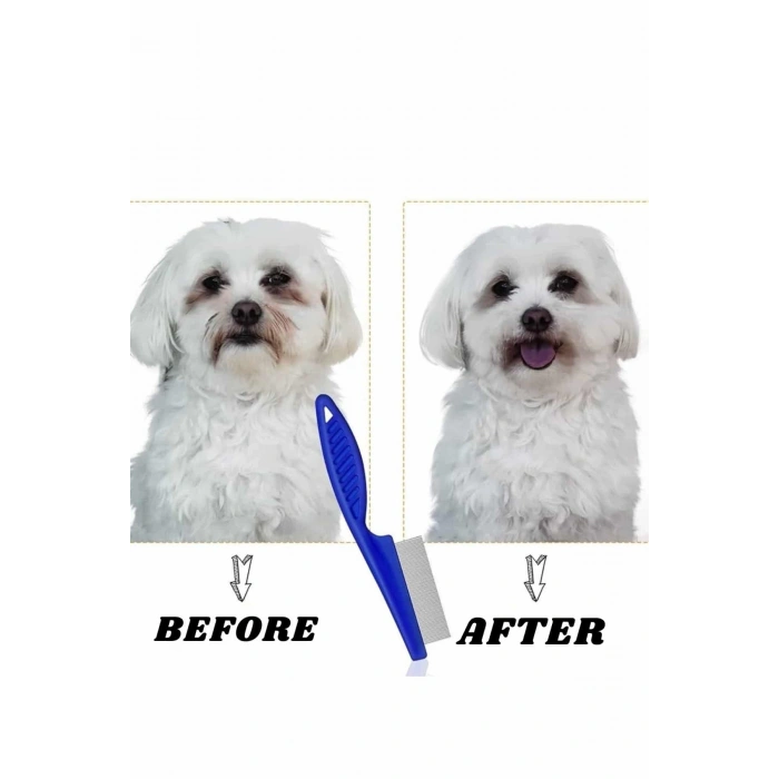 CEYLAN ADAM Evcil Hayvan Tarak Seti 4lü Bit Tarağı Ked Köpek Tüyüne Uygun