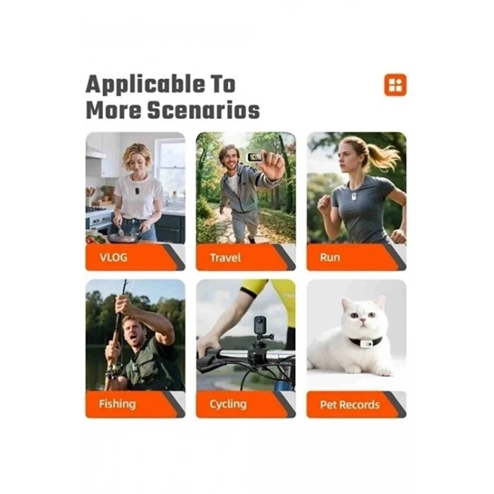 CEYLAN ADAM F2 2k 1080p Parmak Kamera 130° Geniş Açı Ips Ekranlı 25g Mini Taşınabilir Cep Kamerası Beyaz