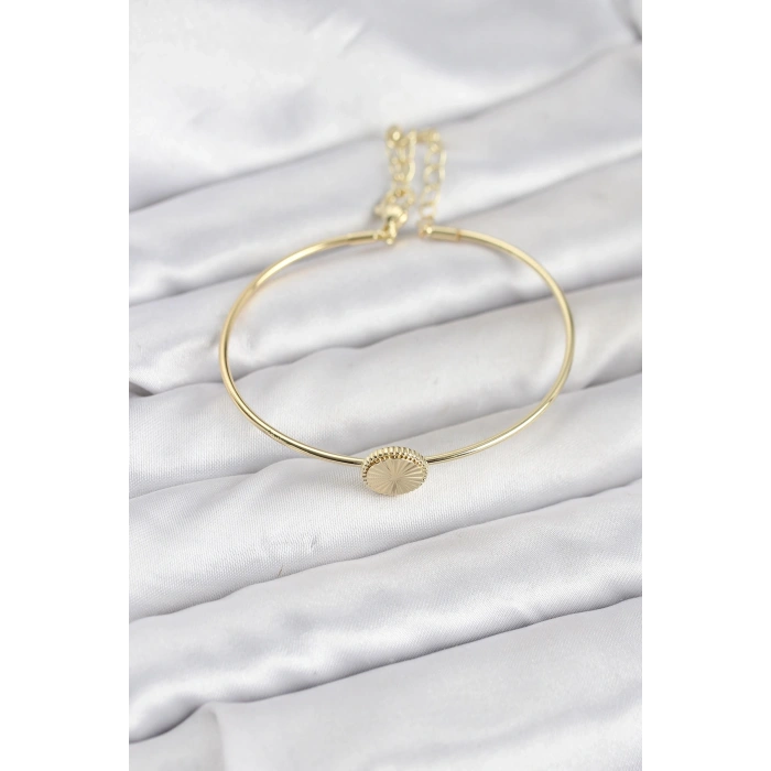 CEYLAN ADAM Gold Renk Pirinç Model Kadın Bileklik