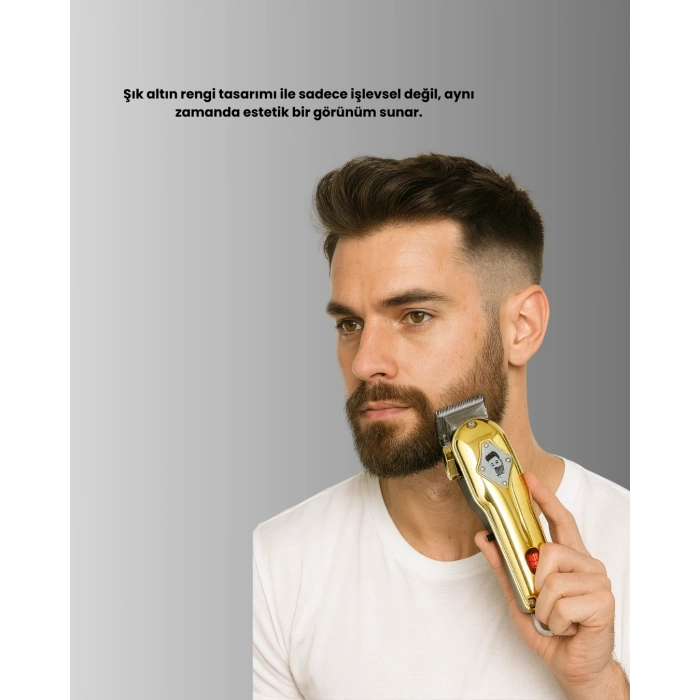 CEYLAN ADAM Güçlü Motorlu LCD Ekranlı Şarjlı Tıraş ve Şekillendirme Makinesi