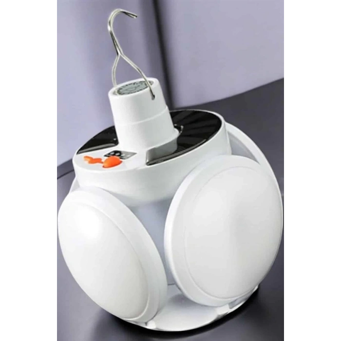 CEYLAN ADAM Güneş Enerjili Solar Aydınlatma Kamp Çadır Lambası Şarjlı Ampül Led Şarjlı El Feneri Işıldak