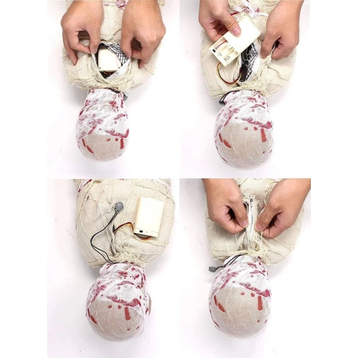 CEYLAN ADAM Halloween Sensörlü Işıklı Hareketli Mumya 25x75 cm