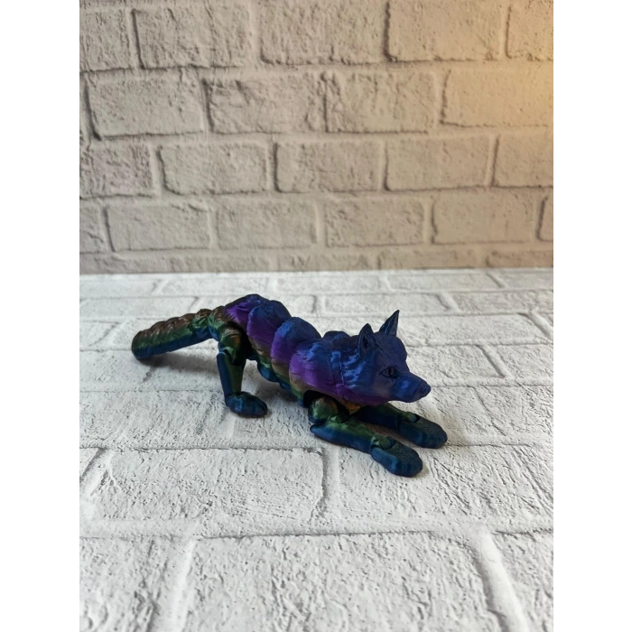 CEYLAN ADAM Hareketli Kurt Rainbow dekoratif esnek figür 10x24 cm