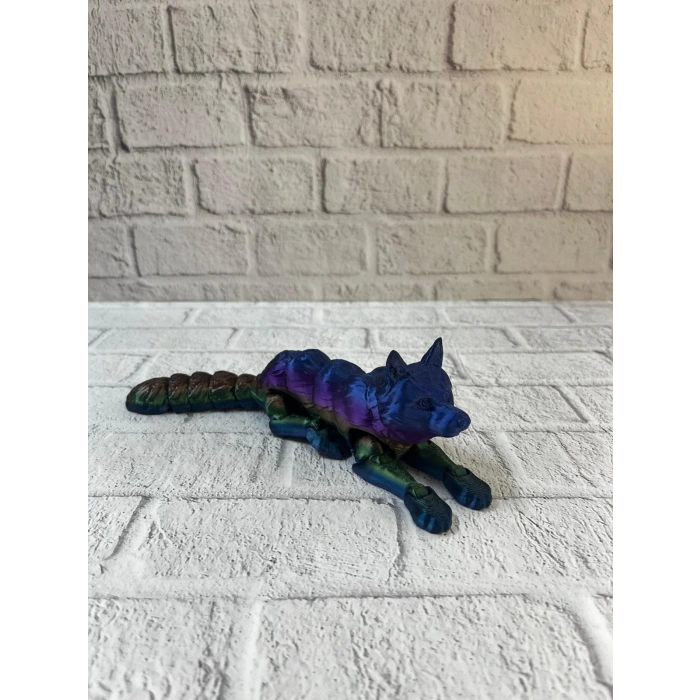 CEYLAN ADAM Hareketli Kurt Rainbow dekoratif esnek figür 10x24 cm