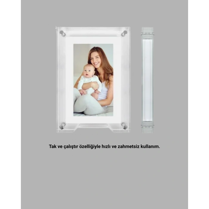 CEYLAN ADAM Hediyelik Dijital Çerçeve – 7 İnç IPS Ekranlı, 4GB Hafızalı, Hoparlörlü