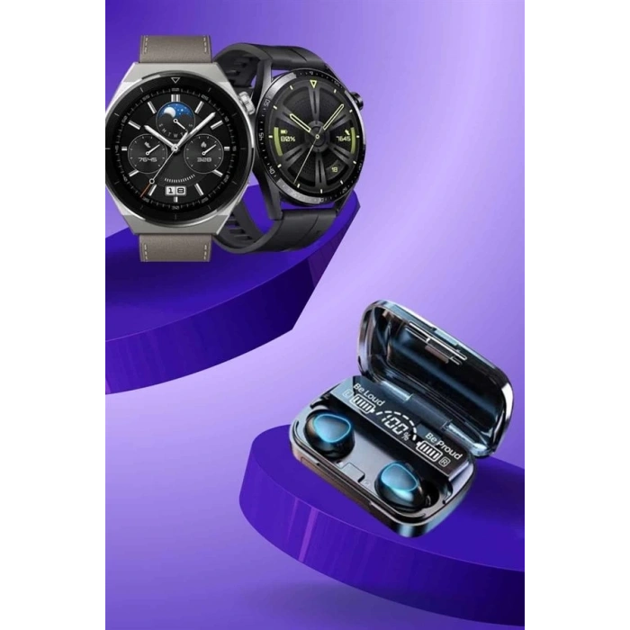 CEYLAN ADAM İkili Set Akıllı Saat Ve Bluetooth Kulaklık Kablosuz Uzun Pil Ömrü Spor Modları